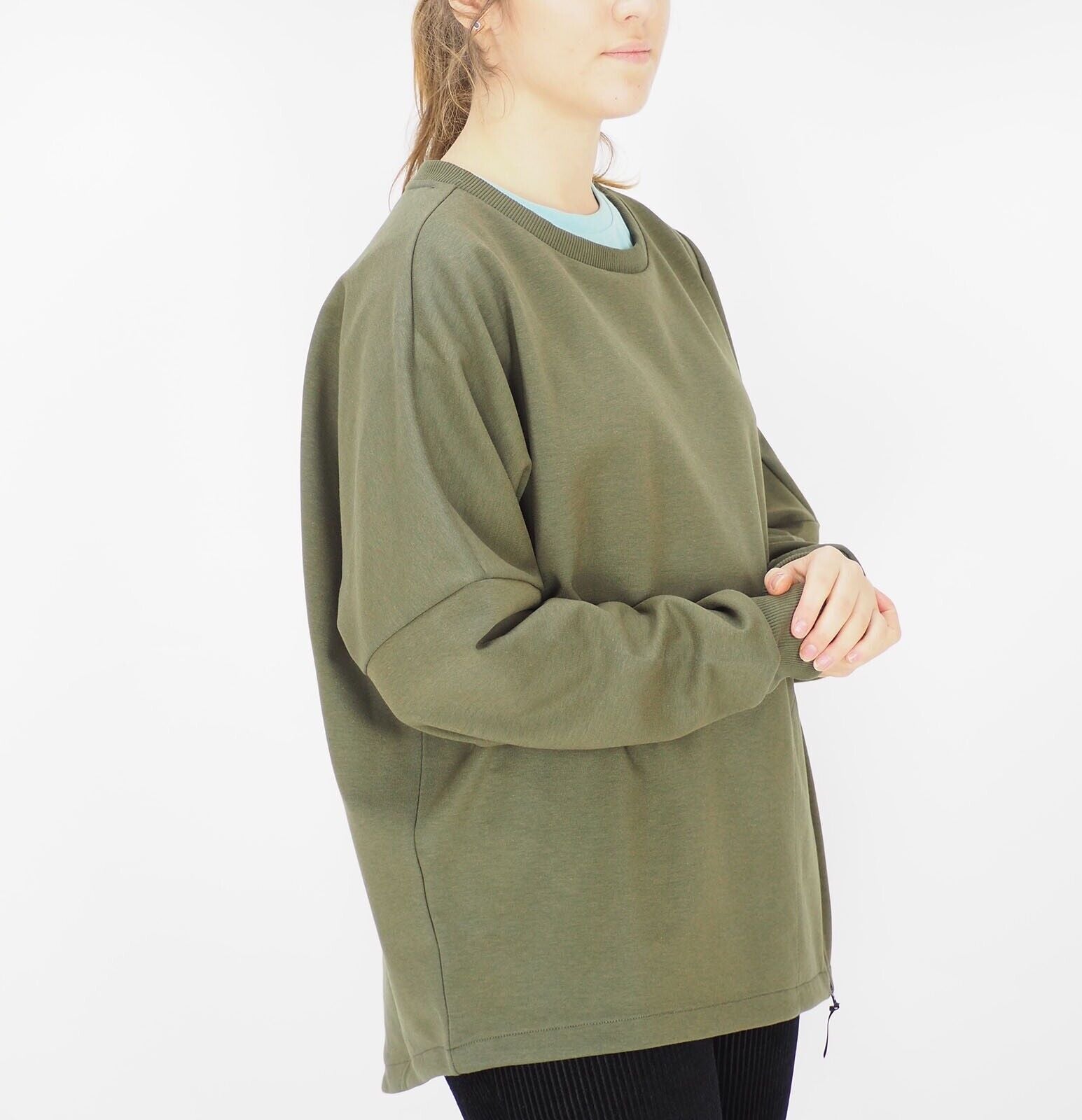 Womens Jack Wolfskin Mercury 1707411 Olive Branch Green Warm Sweatshirt Sweater