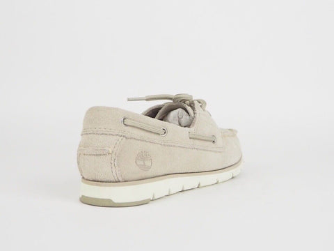 Womens Timberland 2 Eye Falls A1P84 Grey Suede Boat Casual Lace Up Shoes