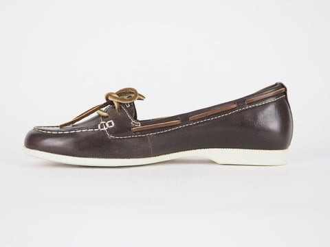 Womens Timberland Benin 62339 Dark Brown Leather Casual Moccasins Flat Shoes