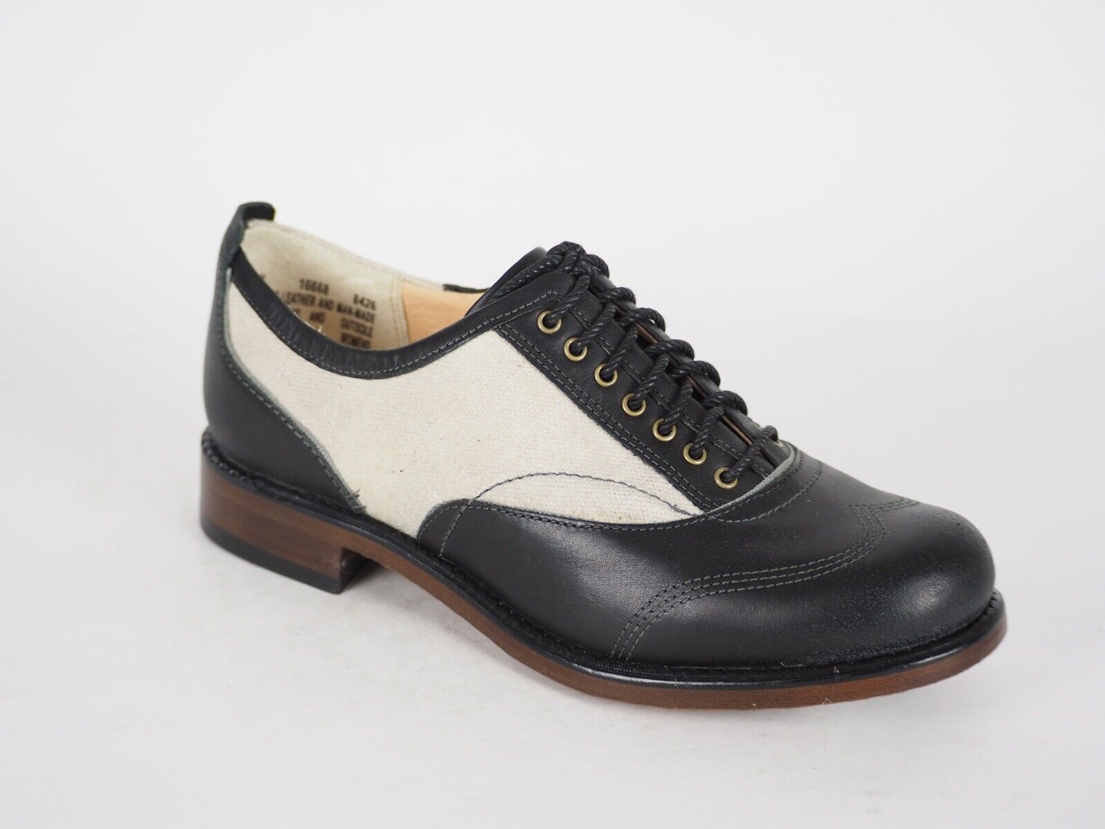 Womens Timberland Lucille 16668 Black Leather Fabric Lace Up Oxford Shoes - London Top Style