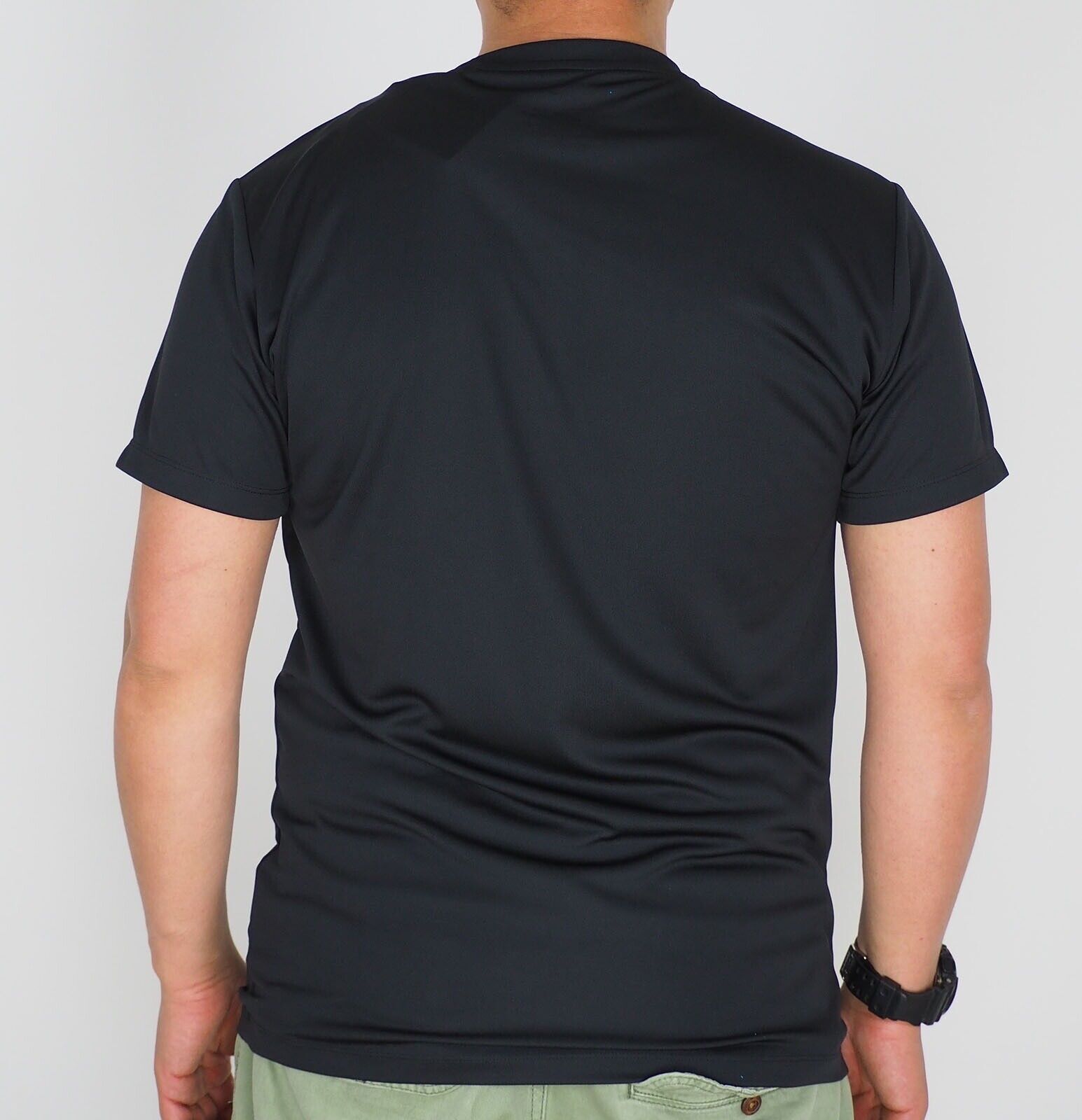 Mens Jack Wolfskin Essential 5011421 Black Basic Casual Short Sleeve T Shirt - London Top Style