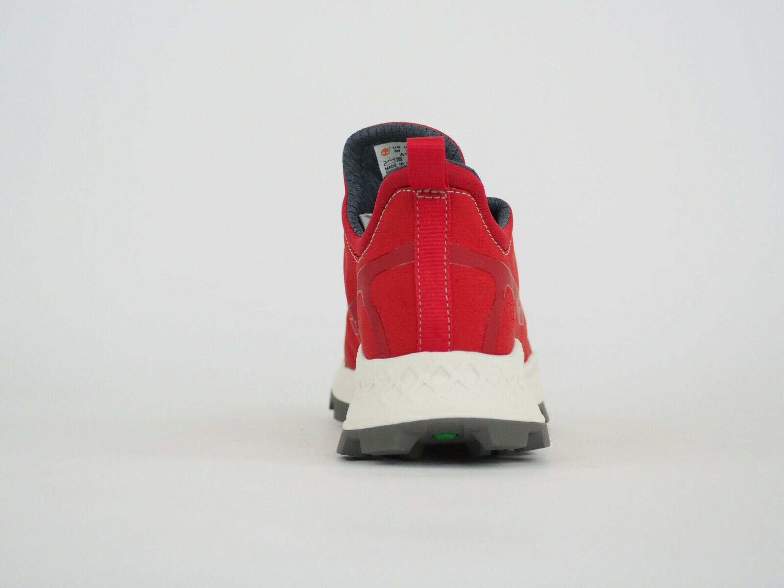 Mens Timberland Brooklyn Oxford A1Z14 Red Textile Lace Walking Hiking Trainers - London Top Style