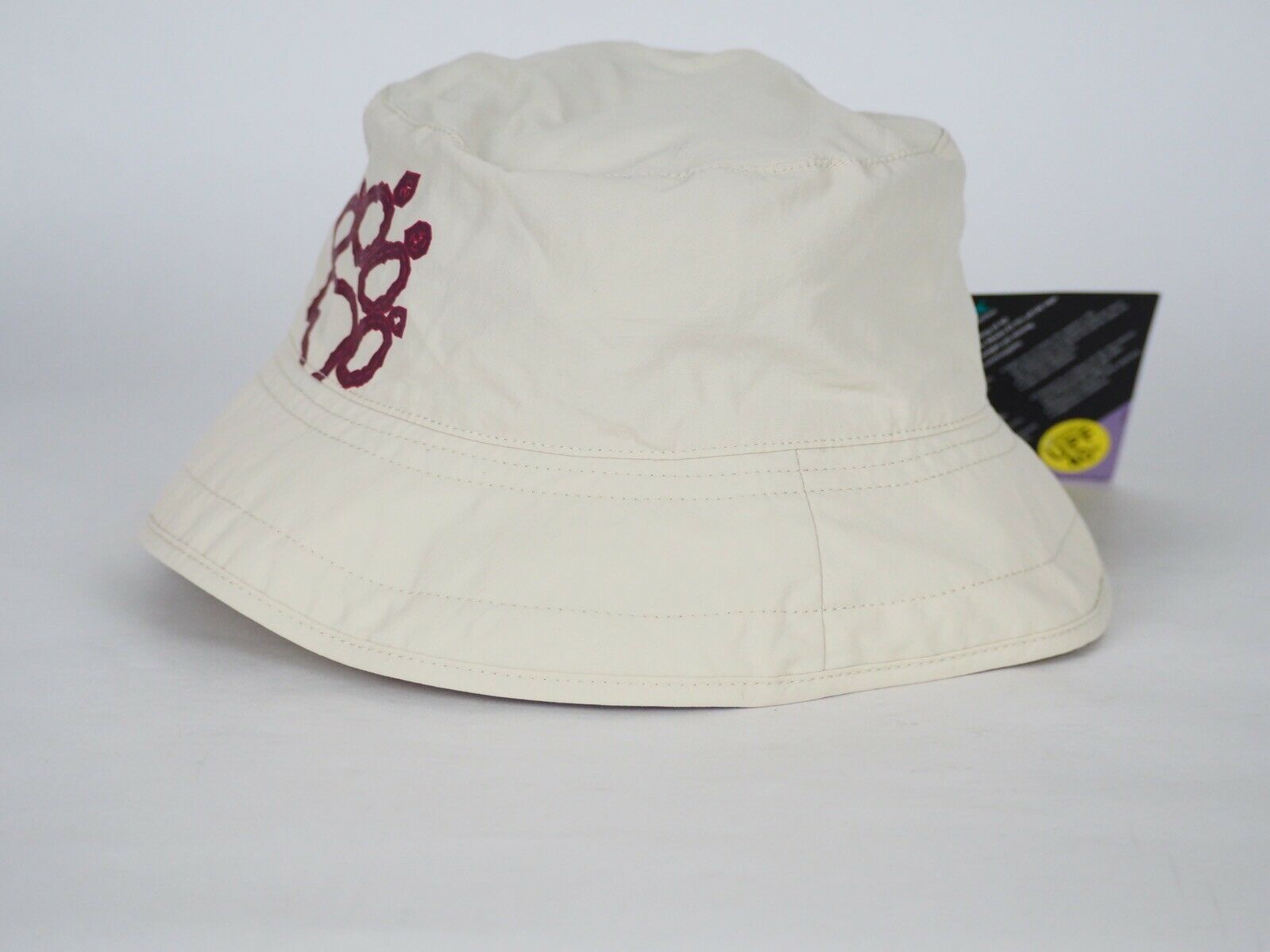 Jack Wolfskin 1900731 Ivory Bucket Hat Paw Print Summer Cap Kids Sun Hat - London Top Style