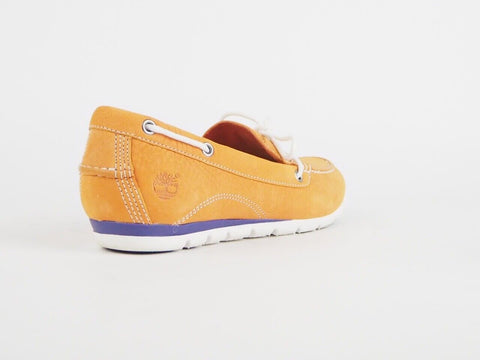 Womens Timberland Ek Harborside 1 Eye 8213B Wheat Leather Lace Up Loafers - London Top Style