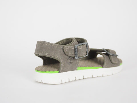 Womens Timberland Piermont A16GH Olive Leather 2 Strap Casual Summer Sandals