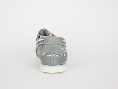 Womens Timberland EK Classic 2 Eye 3944R Blue Leather Boat Shoes UK 4 - London Top Style