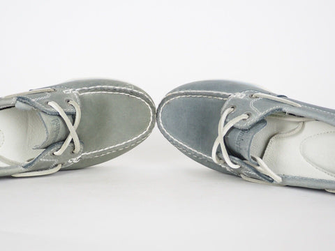 Womens Timberland EK Classic 2 Eye 3944R Blue Leather Boat Shoes UK 4 - London Top Style