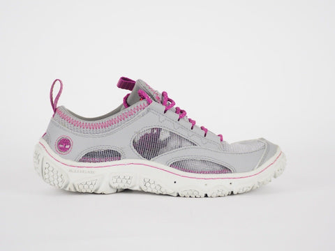 Womens Timberland Wake 58600 Grey Textile Lace Up Active Trainers - London Top Style