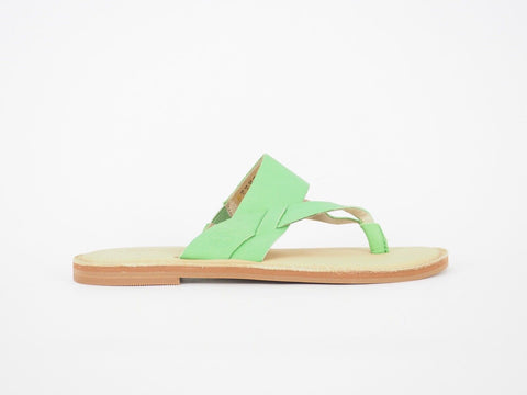 Womens Timberland EK 8166B Light Green Leather Light Summer Thongs Flip Flops
