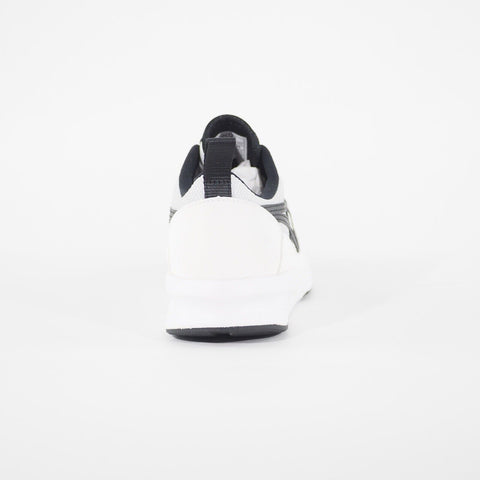 Juniors Asics Lyte Jogger HN7Z2 White Black Mesh Lace Up Sportstyle Trainers