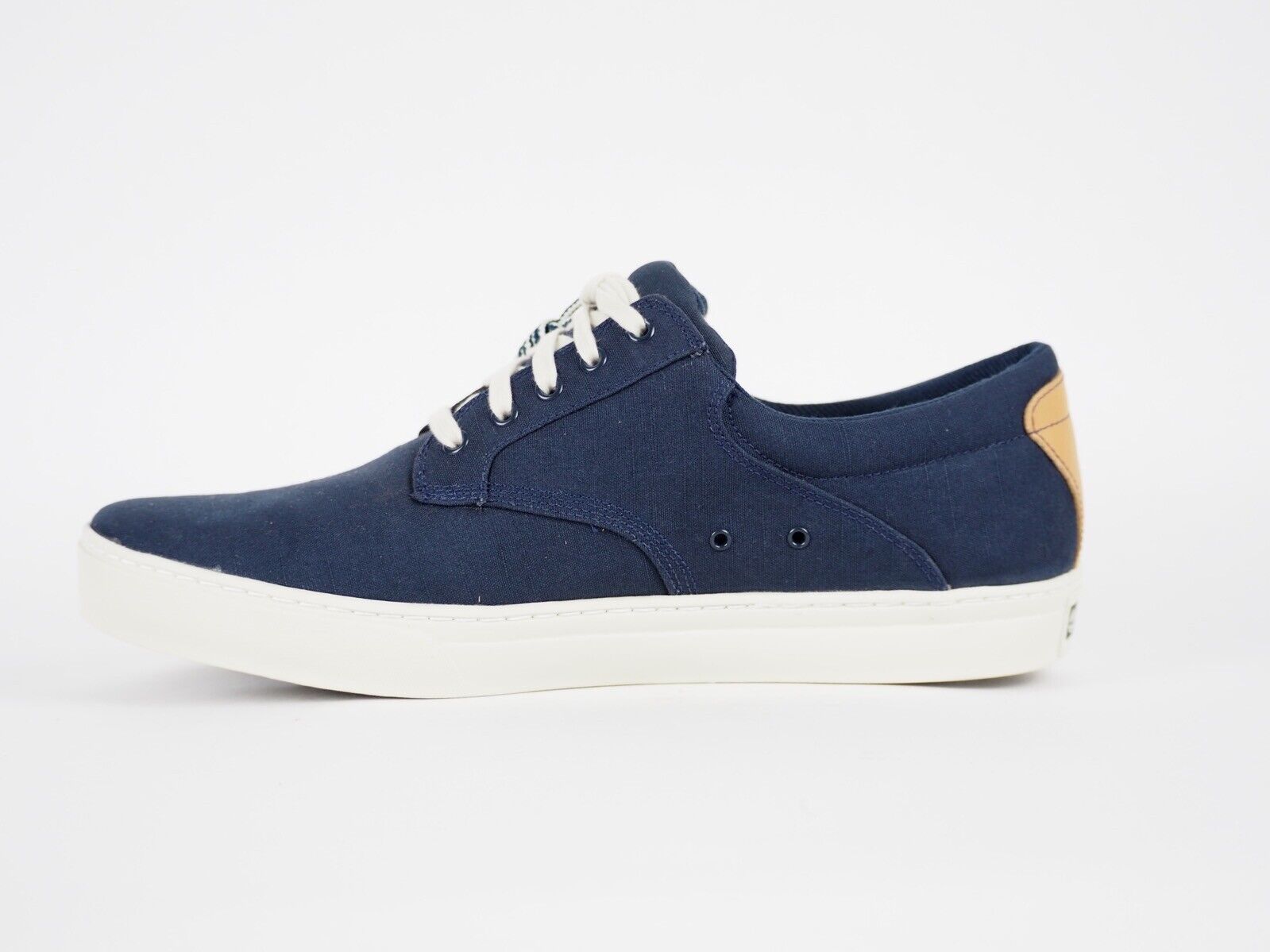 Mens Timberland EK Cupsole Canvas 5058R Navy Blue Shoes Laced Casual Trainers