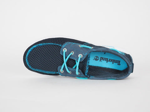 Womens Timberland EK Seneca 37321A Blue Leather Breathable Light Mesh Shoes - London Top Style