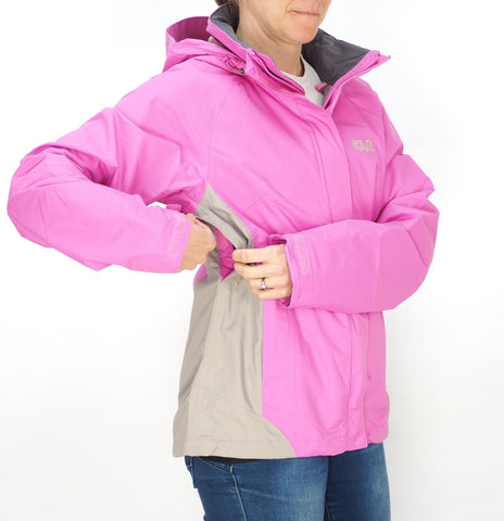 Womens Jack Wolfskin 5006521 Pink Hortensia Zip Up Winter Light Jacket - London Top Style