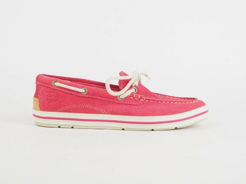 Womens Timberland Ek Casco Bay Boat 8850R Pink Leather Lace Ladies Boat Shoes - London Top Style