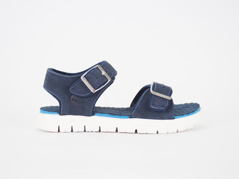 Girls Timberland Piermont A12JR Navy Blue Leather Casual Kids Summer Sandals