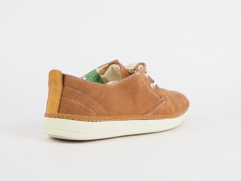 Womens Timberland EK Hookset 8637R Brown Leather Lace Up Casual Walking Shoes
