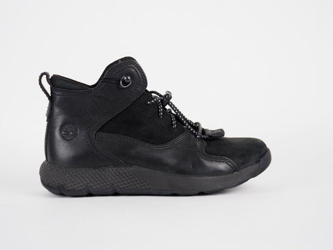 Boy Timberland EK A1I55 Black Leather Lace Up Casual Chukka Boots Kids Trainers