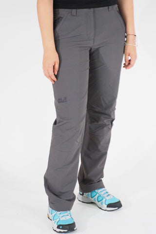 Womens Jack Wolfskin Basic 5008201 Dark Steel Windproof Stretch Hiking Trousers