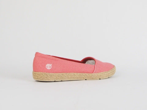 Womens Timberland Casco Bay Canvas A1A1N Pink Textile Slip On Canvas Shoes