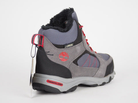 Boys Girls Timberland Osslpee Bungee A1800 Grey Leather Gore Tex Cotton In Boots