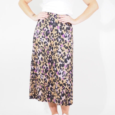 Womens Ex M&S Long Skirt Multicolour Elastic Waist Casual Ladies Straight Skirt