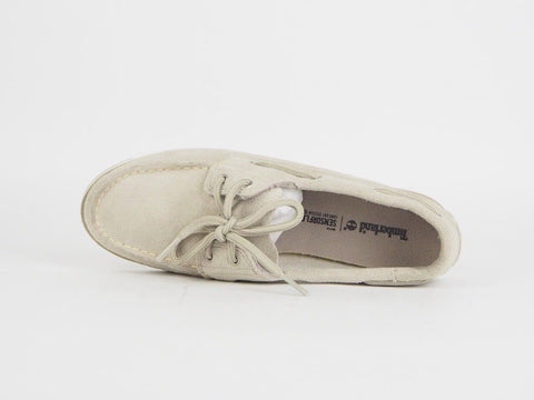 Womens Timberland 2 Eye Falls A1P84 Grey Suede Boat Casual Lace Up Shoes