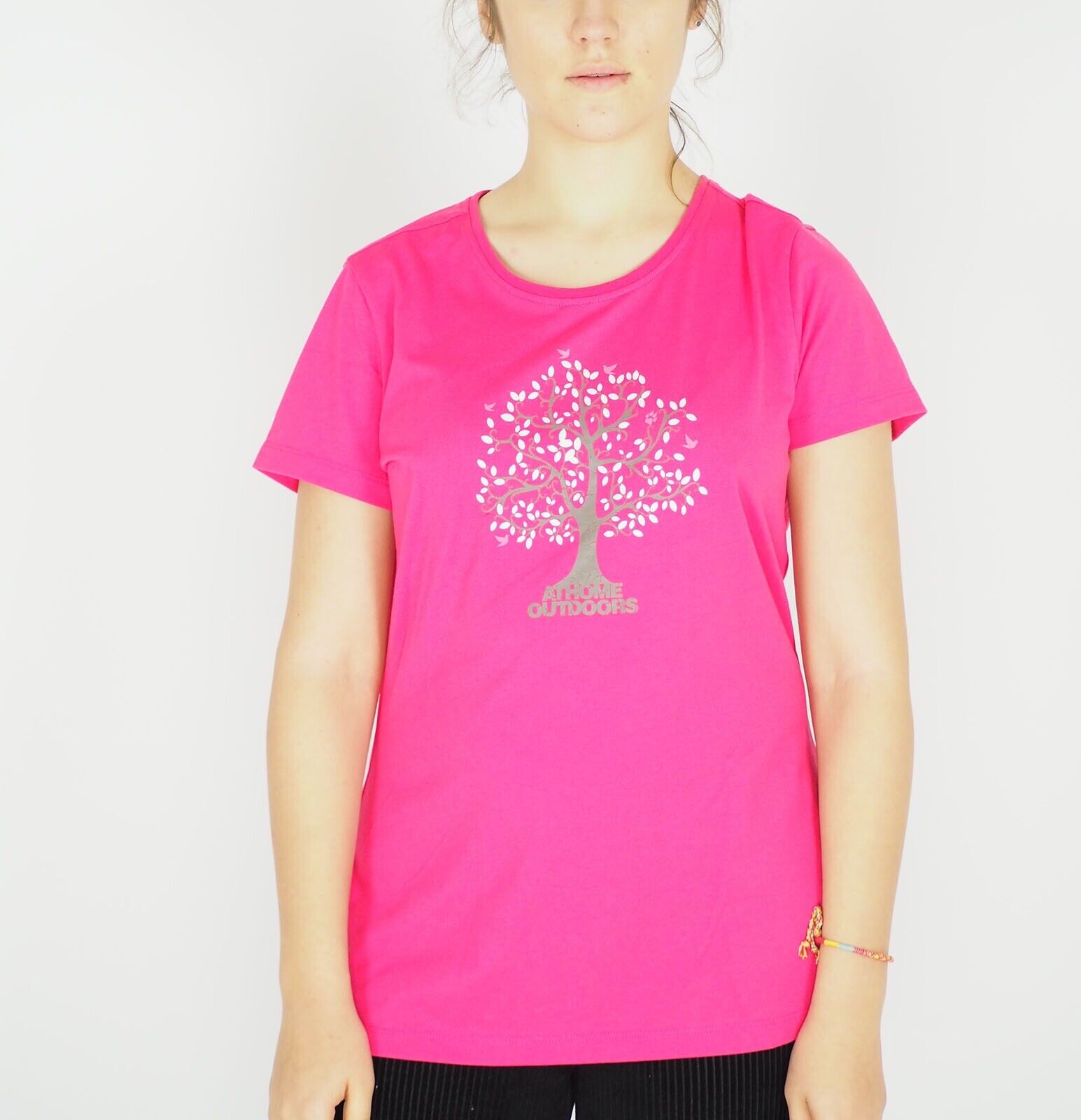 Womens Jack Wolfskin Graphic Tee 5009991 Pink Raspberry Short Sleeve T-Shirt