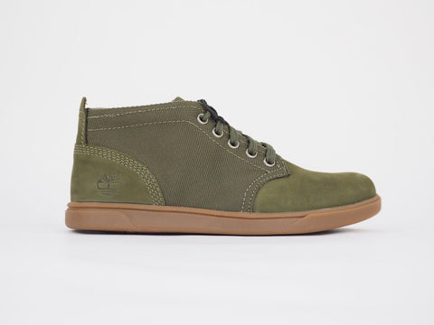 Boys Timberland EK Groveton 1778A Green Leather Lace Up Casual Kids Chukka Boots