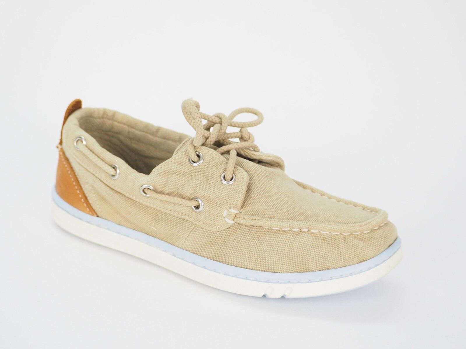 Juniors Timberland Hookset A172O Beige Handcrafted Soft Low Casual Boat Shoes - London Top Style