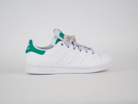 Womens ADIDAS Originals Stan Smith H03942 White / Green Leather Light Trainers