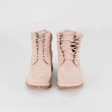 Womens Timberland Premium 6 Inch A1P7C Pink Leather Lace Casual Walking Boots