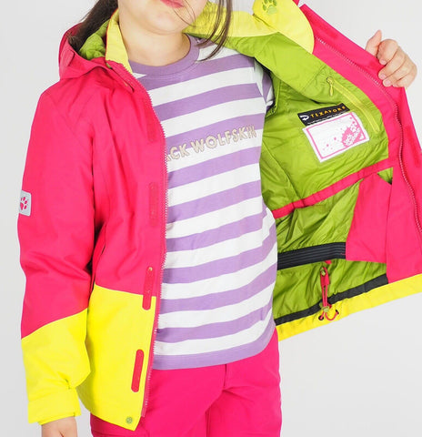 Girls Jack Wolfskin Snow Ride Texapore 1605301 Pale Berry Waterproof Jacket - London Top Style