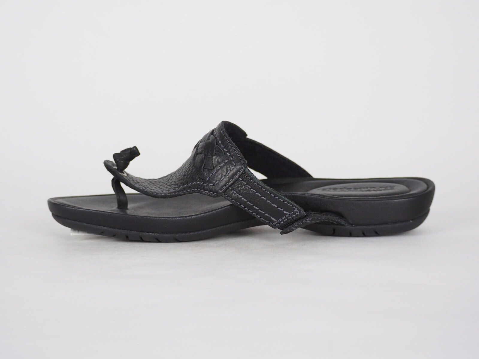 Womens Timberland EK 8108R Black Leather Sliders Casual Summer Thong Flip Flops - London Top Style