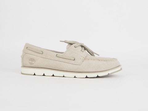Womens Timberland 2 Eye Falls A1P84 Grey Suede Boat Casual Lace Up Shoes