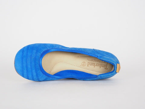 Womens Timberland EK Elsworth 8940R Blue Leather Slip On Ballerina Shoes - London Top Style