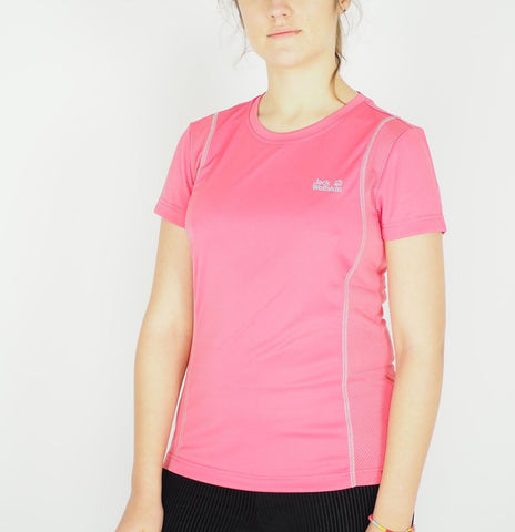 Womens Jack Wolfskin 5006241 Rosebud Slim Breathable Short Sleeve Sports T-Shirt