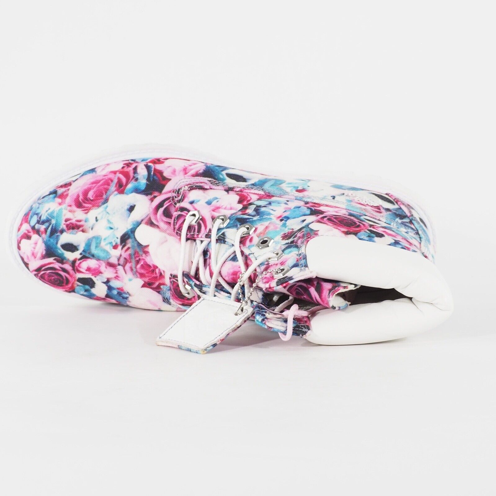 Womens Timberland 6 Inch Flower Print A1846 Fabric Lace Up Casual Walking Boots