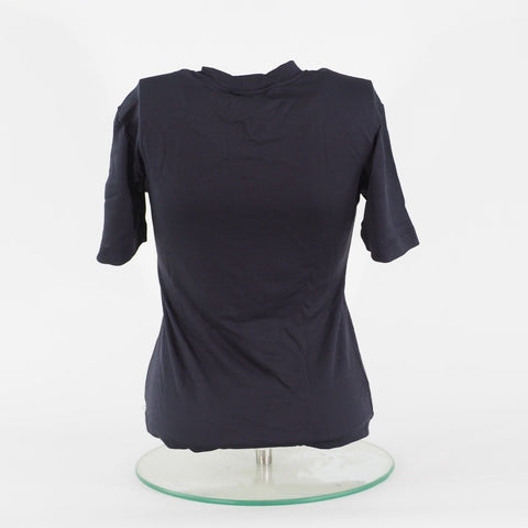 Womens Jack Wolfskin Short Sleeve Drybase Black Round Neck Stretch T-Shirt