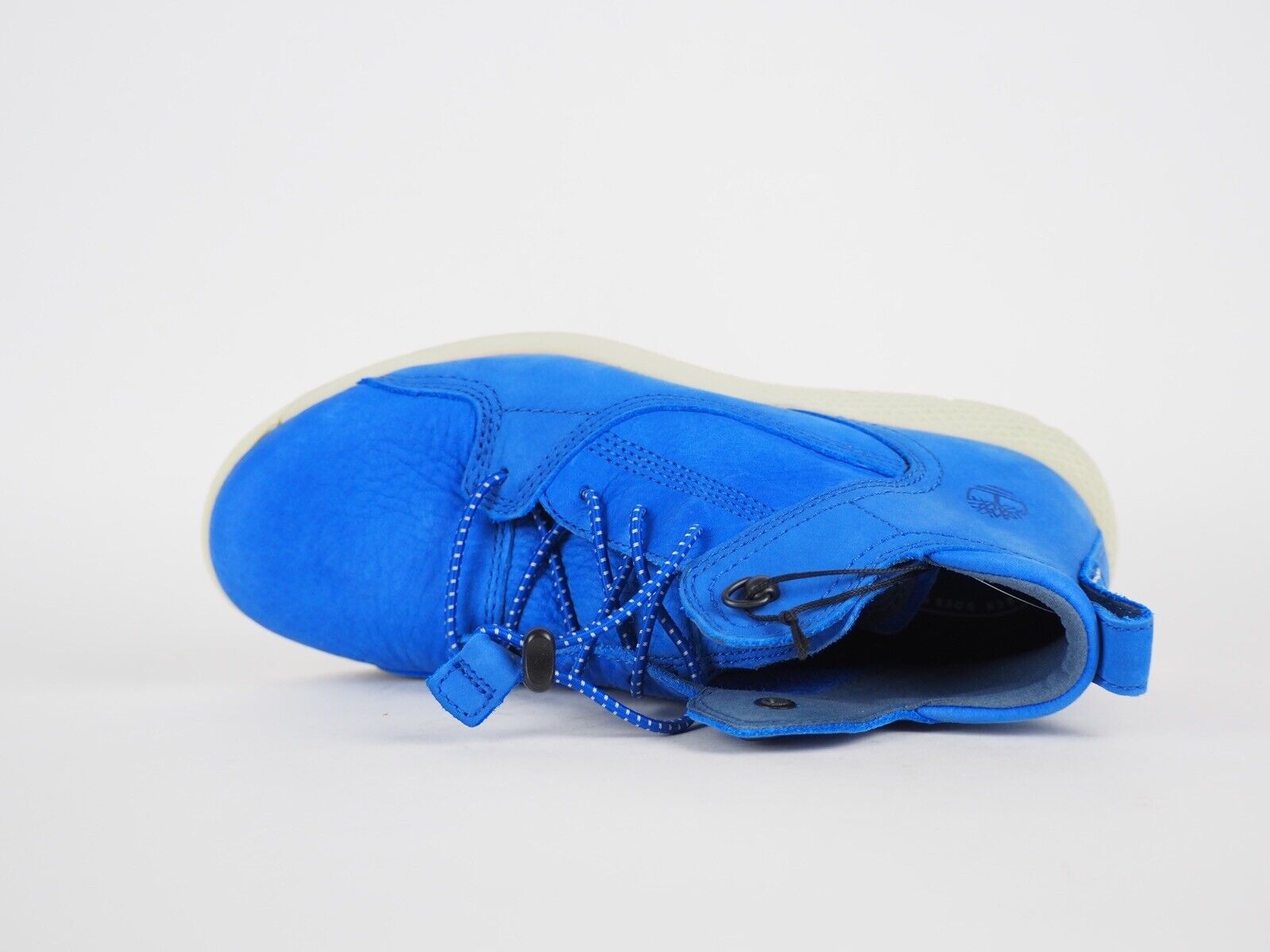 Boys Timberland Ortholite A1JHN Blue Leather Lace Up Shoes Kids Casual Trainers