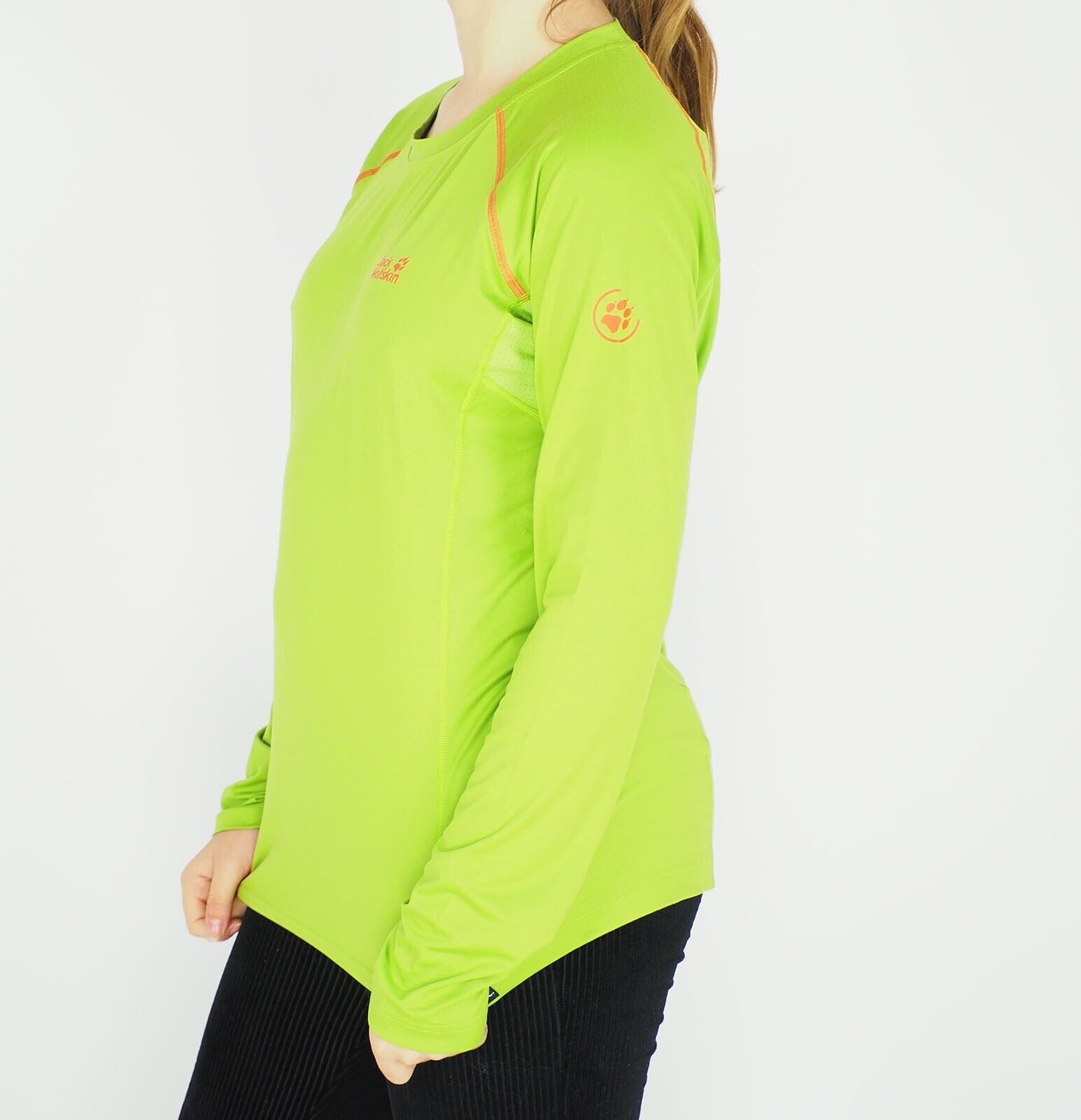 Womens Jack Wolfskin Alpine Trek 1803371 Parrot Green Active Longsleeve Shirt