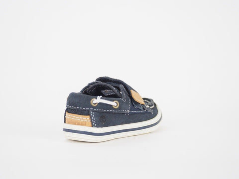 Boys Timberland Casco Bay 4387R Navy Blue Leather Casual Toddlers Boat Shoes - London Top Style