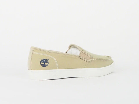 Juniors Timberland Newport Bay A1567 Beige Canvas Slip On Casual Shoes