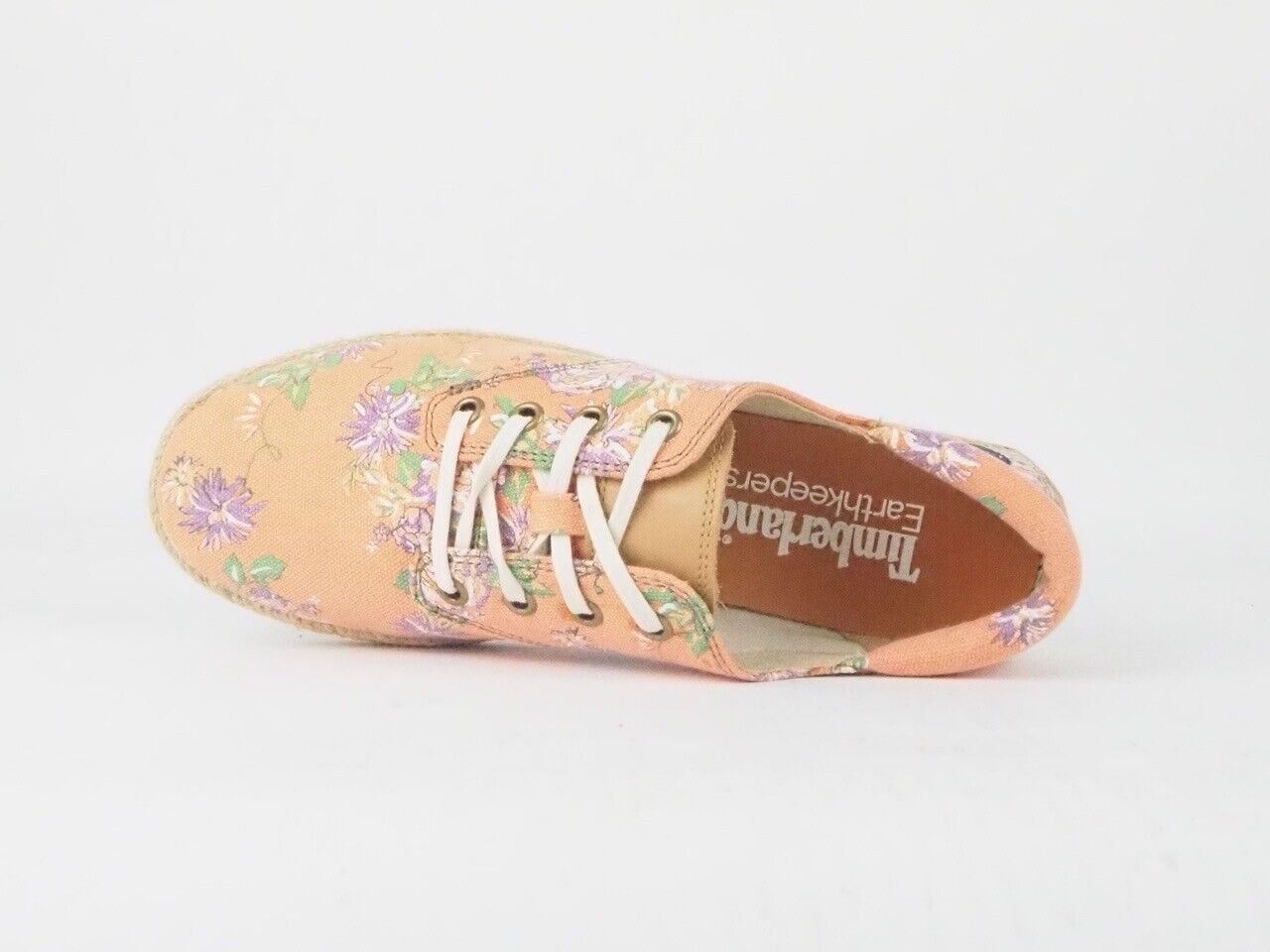 Womens Timberland Casca Bay 8428B Floral Textile Brown Leather Casual Shoes
