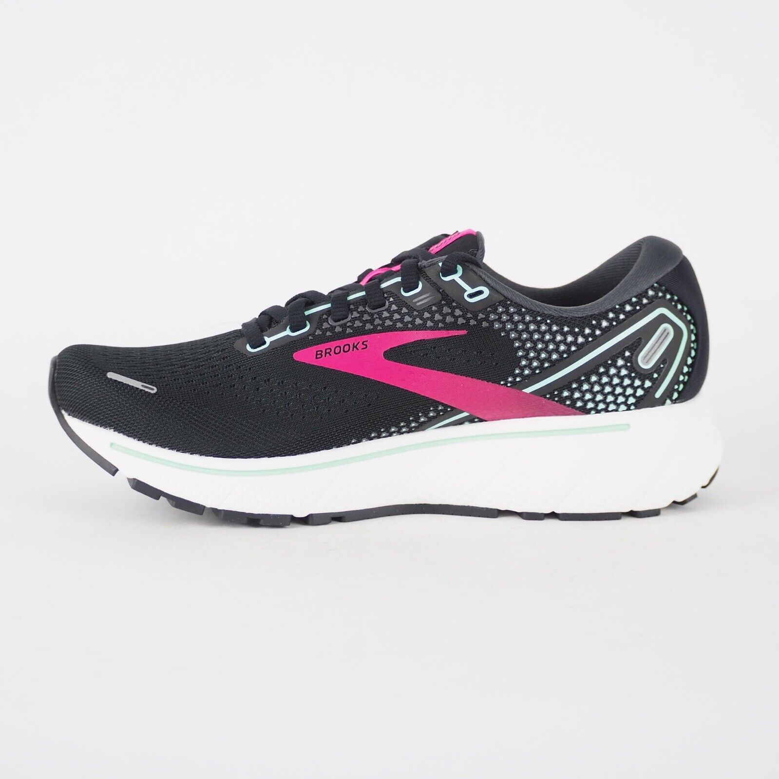 Womens Brooks Ghost 14 120356 Black / Pink Walking Running Shoes Sports Trainers
