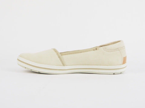 Womens Timberland Casco Bay Ortholite 8312B Leather Cream Flat Summer Shoes