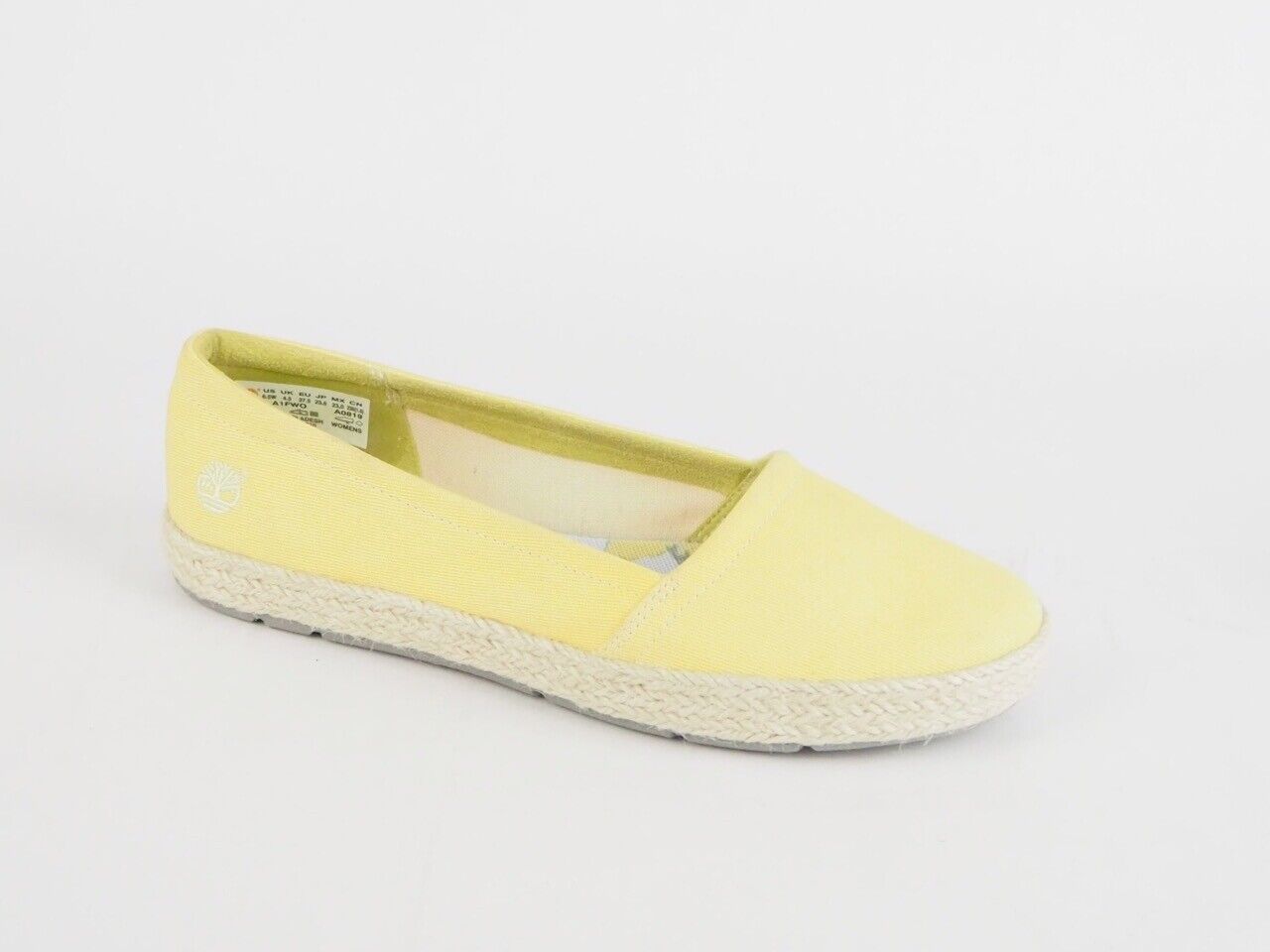 Womens Timberland Casco Bay Canvas A1FWO Lemonade Textile Flat Shoes - London Top Style