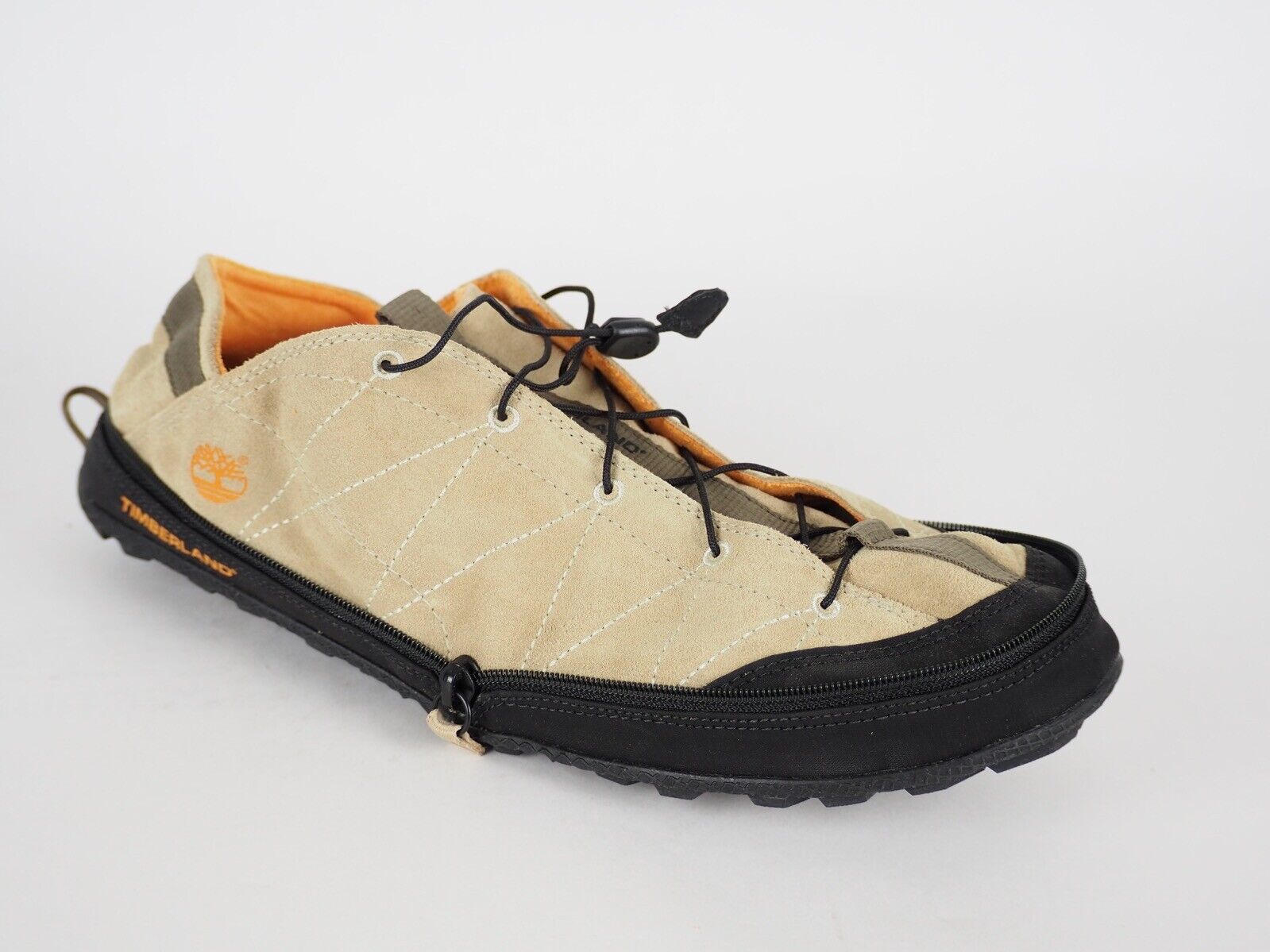 Mens  Juniors Timberland Radler Camp 75192 Tan Suede Toggle Folding Travle Shoes