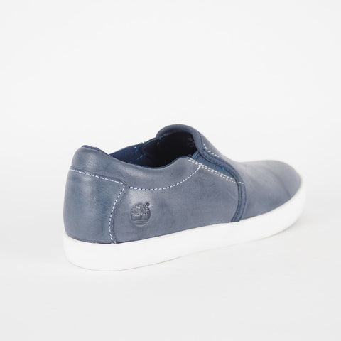 Womens Timberland Brattleboro A18SJ Navy Blue Leather Shoes Slip On Low Trainers