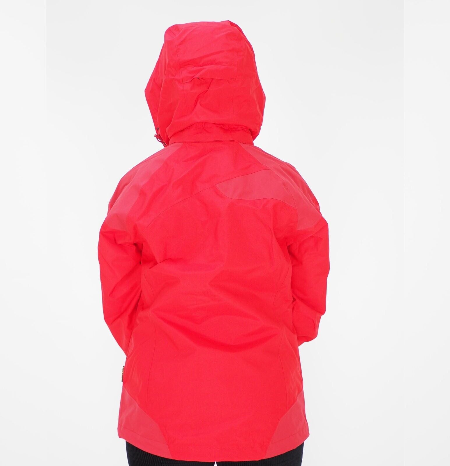Womens Jack Wolfskin Jasper 1106221 Red Fire Waterproof Hooded Hiking Jacket
