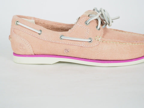 Womens Timberland Marin 8345B Light Pink Leather Flats Casual Boat Shoes UK 5